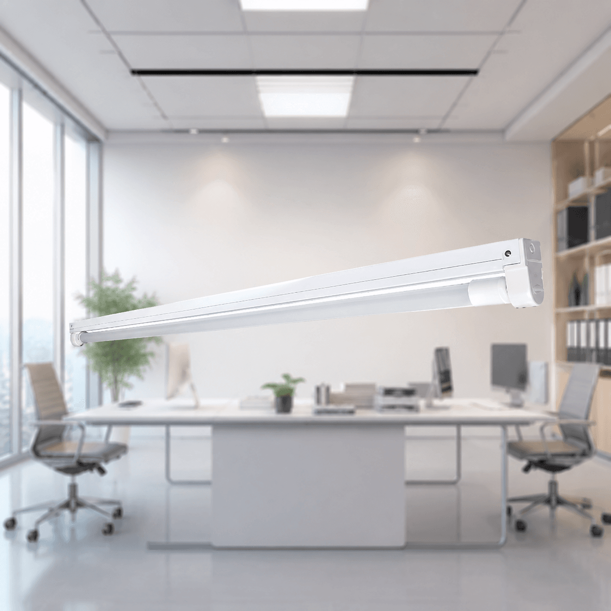 โคมกล่องเหล็ก LED T8 รุ่น SC155 Lumetrix ขั้วหลอด G13 ชนิดขาสปริงทนทานพิเศษ สำหรับติดตั้งภายในอาคารและที่พักอาศัย