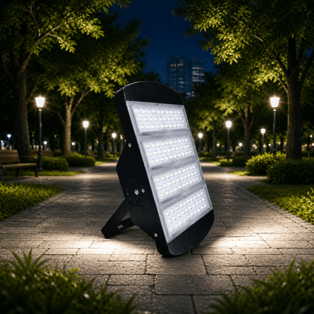 โคมไฟสปอร์ตไลท์ LED รุ่น SC780 วัสดุอลูมิเนียมฉีดขึ้นรูป กันน้ำ IP65 ใช้ Driver Mean Well สำหรับส่องสว่างสนามกีฬาและลานจอดรถ