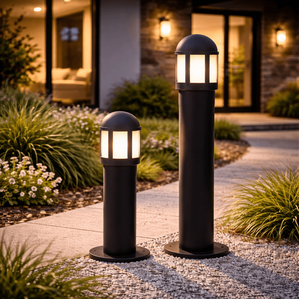 โคมไฟสนาม SC699BL Bollard Bavaria Large size ดีไซน์สวยงาม วัสดุอลูมิเนียมและเหล็กสำหรับงานสวนภายนอกอาคาร