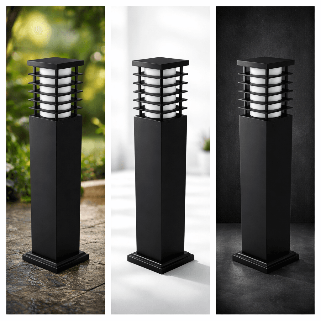 โคมไฟสนาม SC6212 Aluminium Bollard Square Shape ทรงสี่เหลี่ยม ดีไซน์โมเดิร์น วัสดุอลูมิเนียมสำหรับงานสวนและภายนอกอาคาร