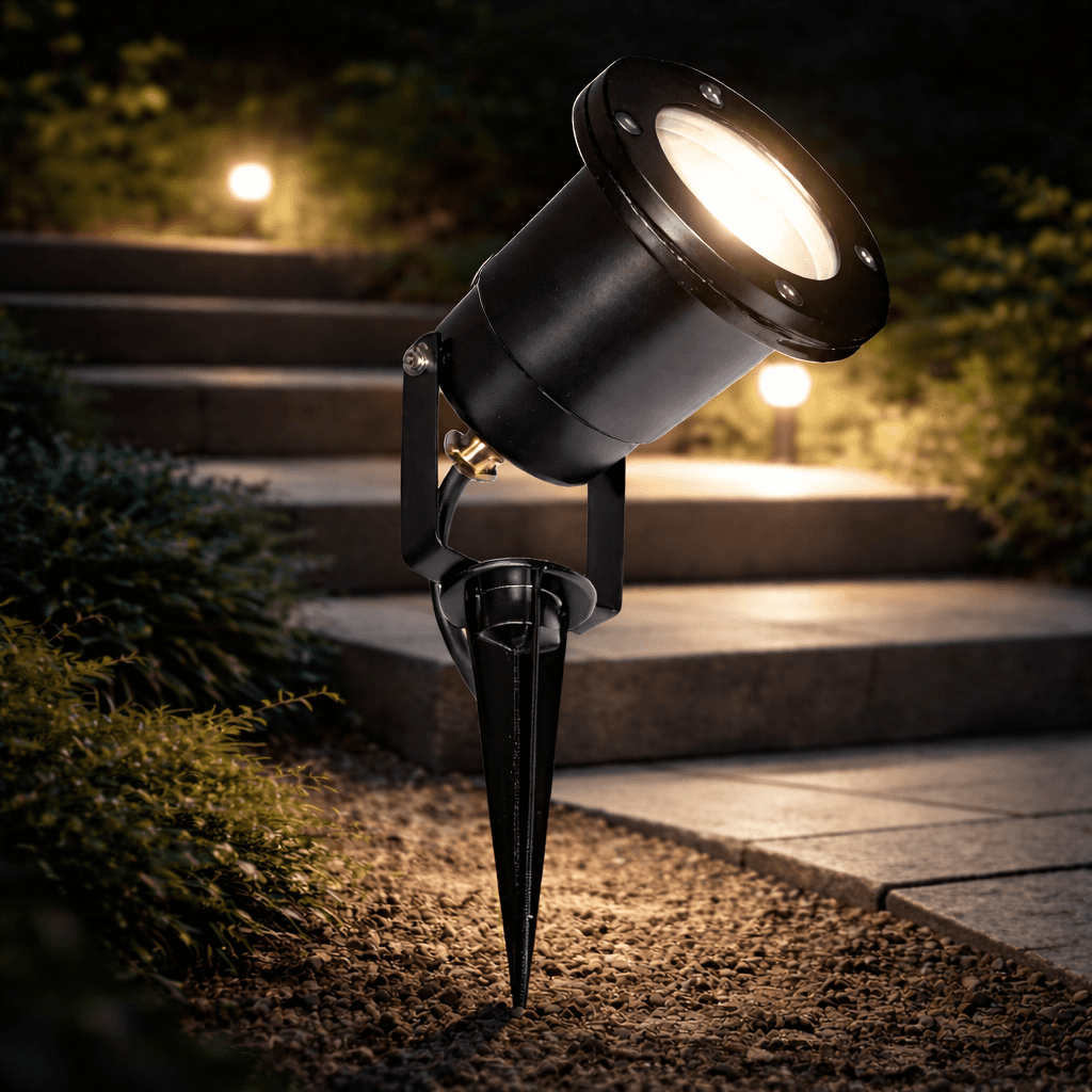 โคมไฟสนามปักพื้น SC610 Garden Spike Light ขั้ว GU 5.3 มาตรฐาน IP65 วัสดุอลูมิเนียมฉีดขึ้นรูป สำหรับส่องต้นไม้และตกแต่งสวนภายนอกอาคาร