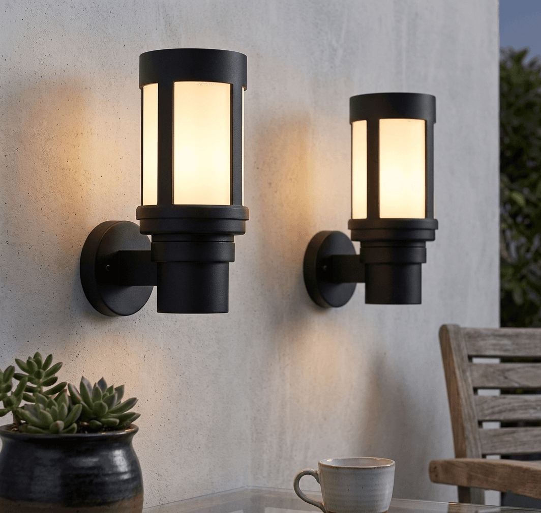 Lunar-โคมไฟผนัง-โรมาเนียน-SC698WL-สีดำ-เปรียบเทียบขนาด-SM-และ-LG