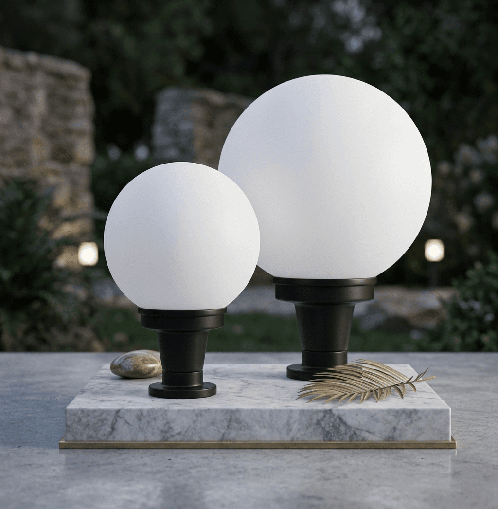 Lunar โคมไฟหัวเสาแก้วลูกบอล รุ่น SC650 Glass Globe