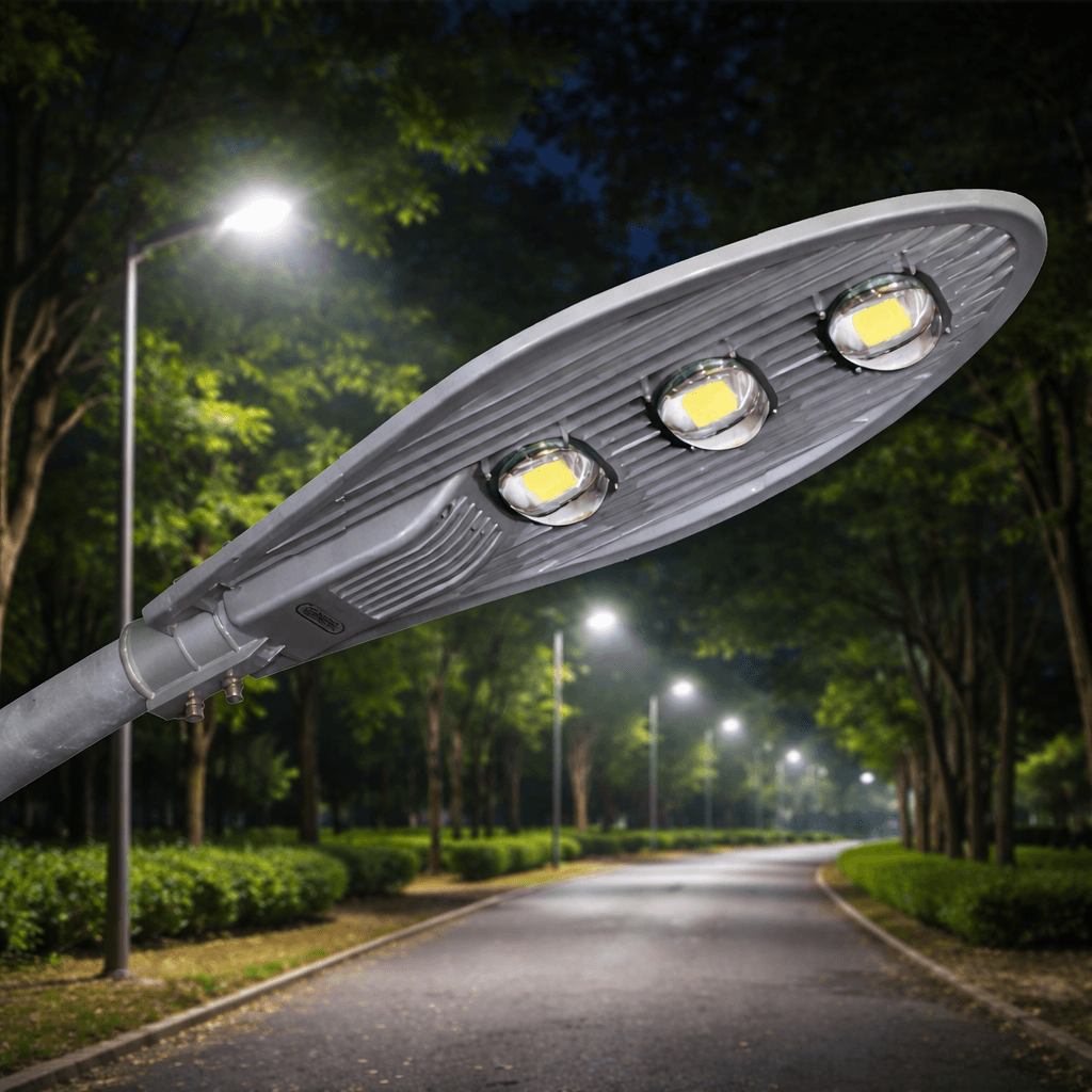 โคมไฟถนน LED SC578 EXCELLA ประสิทธิภาพสูง 100 Lumen/Watt กันน้ำกันฝุ่น IP65 สำหรับถนนและสวนสาธารณะ