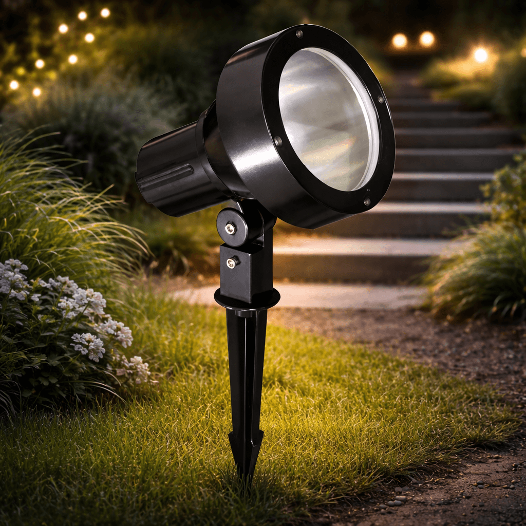 โคมไฟสนามปักพื้น SC612 Garden Spike Light ขั้ว E27 มาตรฐาน IP65 วัสดุอลูมิเนียมฉีดขึ้นรูป สำหรับส่องต้นไม้และตกแต่งแสงไฟในสวนภายนอกอาคาร