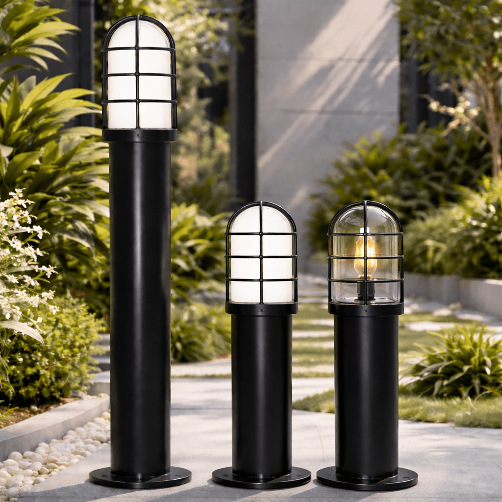 โคมไฟสนาม SC625 Bollard Aluminium grid cover วัสดุอลูมิเนียมฉีดขึ้นรูป สำหรับงานสวนภายนอก