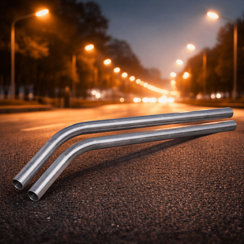 กิ่งโคมไฟถนนเดี่ยว รุ่น SC20 และ SC518 วัสดุเหล็กชุบกัลวาไนซ์ Hot-dipped Galvanized มาตรฐาน ASTM A123 และแบบพ่นสี Powder Coated สำหรับงานติดตั้งไฟถนนและทางเดิน