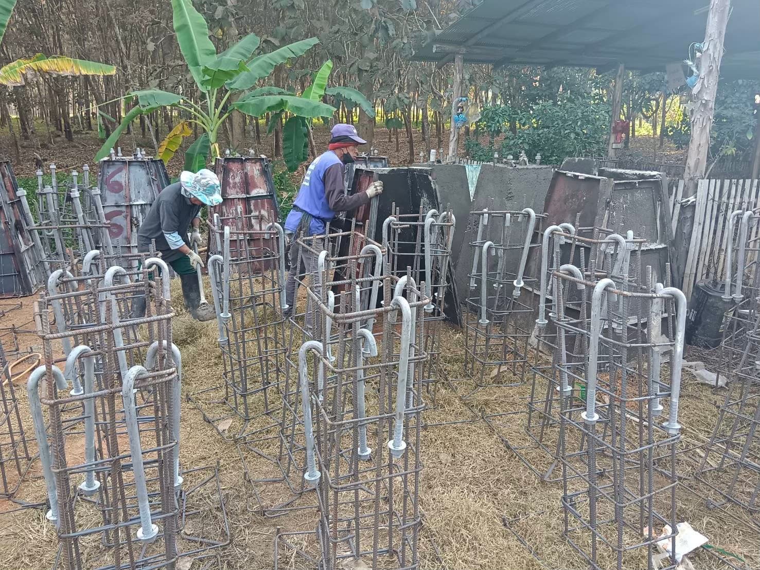 งานก่อสร้างฐานรากเสาไฟและงานโยธาสนับสนุนระบบไฟฟ้าครบวงจร